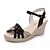 cheap Women&#039;s Sandals-Women&#039;s Sandals Summer Wedge Heel Daily PU Black / Purple / Blue