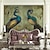 cheap Animal Wallpaper-Mural Wallpaper Wall Sticker Covering Print Adhesive Required Peacock Bird Animal Canvas Home Décor