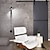 billige Væglamper-28cm roterende sort væg llight led væglampetter enkel stil til soveværelse/gang nordisk stil 110-120v 220-240v