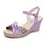 cheap Women&#039;s Sandals-Women&#039;s Sandals Summer Wedge Heel Daily PU Black / Purple / Blue