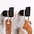 billige Håndklædekroge-3 stk kåbekrog vægmonteret håndklædekrog sort rustfrit stål vintage knagerækker bøjle enkelt dekorativ taske nøgle hatte tøjstativ