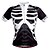 cheap Men&#039;s Clothing Sets-WOSAWE Men&#039;s Women&#039;s Cycling Jersey with Shorts Short Sleeve Mountain Bike MTB Road Bike Cycling Black White Skeleton Bike Clothing Suit Breathable Quick Dry Back Pocket Sweat wicking Polyester Sports
