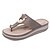 cheap Women&#039;s Sandals-Women&#039;s Slippers &amp; Flip-Flops Wedge Heel Open Toe Casual Vintage Daily Beach PU Summer Almond / Black / Khaki
