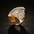 olcso Divatos gyűrű-Női Gyűrű Kocka cirkónia Klasszikus Arany Titanium Acél Öröm Stílusos 1db 7 8 9