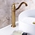 billiga Klassisk-tvättställsblandare i badrummet - roterbar antik mässing / galvaniserad centerset enkelhandtag ett hålbadskranar