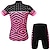 cheap Men&#039;s Clothing Sets-WOSAWE Women&#039;s Short Sleeve Cycling Jersey with Shorts - Fuchsia Plus Size Bike Shorts Jersey Clothing Suit 3D Pad Sports Scales Mountain Bike MTB Road Bike Cycling Clothing Apparel / Advanced