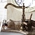 olcso Klasszikus-antik sárgaréz fürdőszobai mosogató csaptelep, vintage konyhai csapok egyfogantyús, egylyukú, 360 forgatható retro edénycsapok hideg-meleg tömlővel