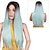 Χαμηλού Κόστους Συνθετικές Trendy Περούκες-Συνθετικές Περούκες Κατσαρά Ίσια Φυσικό ευθεία Κούρεμα καρέ Μέσο μέρος Περούκα Μακρύ Μαύρο  / Πράσινο Συνθετικά μαλλιά 24 inch Γυναικεία συνθετικός Μαλλιά με ανταύγειες Φυσική γραμμή των μαλλιών