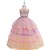 cheap Party Dresses-Kids Little Girls&#039; Dress Unicorn Rainbow Princess Dress Long Tulle Gown Flower Mesh Tulle Maxi Sleeveless  Summer 4-13 Years
