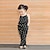 cheap Sets-Toddler Girls&#039; Outfit Heart Sleeveless Print Set Cute Summer Black