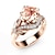preiswerte Ringe-1 Stück Bandring Ring For Damen Kristall Rosa Geschenk Festival Kupfer rosengoldbeschichtet Diamantimitate Vintage-Stil Blume / Knöchel-Ring