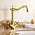 abordables Grifería de cocina-Kitchen faucet - One Hole Ti-PVD Standard Spout Deck Mounted Contemporary Kitchen Taps / Two Handles One Hole