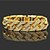 cheap Bracelets-Men&#039;s Chain Bracelet Tennis Bracelet Wide Bangle Cut Out Precious Punk Rock 18K Gold Plated Bracelet Jewelry Gold / Silver For Daily Street / Rhinestone