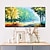 abordables Peintures paysages-Peinture à l&#039;huile Hang-peint Peint à la main Format Horizontal Paysage Paysages Abstraits Moderne Toile étirée / Toile tendue