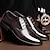 رخيصةأون أحذية أوكسفورد للرجال-رجالي أحذية رسمية جلد محفوظ الربيع / الخريف الأعمال التجارية / كاجوال أوكسفورد غير الانزلاق ألوان متناوبة بني / أسود / البس حذائك