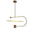 cheap Island Lights-45 cm Gold Pendant Light Nordic Style Geometric Shapes Single Design Artistic Linear Bowl Metal Electroplated 110-120V 220-240V
