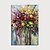 preiswerte Blumen-/Botanische Gemälde-Hang-Ölgemälde Handgemalte - Blumenmuster / Botanisch Modern Fügen Innenrahmen / Gestreckte Leinwand