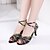 cheap Latin Shoes-Women&#039;s Latin Shoes Faux Leather Ankle Strap Heel Buckle Slim High Heel Customizable Dance Shoes Rainbow / Practice