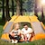 cheap Tents, Canopies &amp; Shelters-4 person Automatic Tent Outdoor UV Resistant Rain Waterproof UPF50+ Double Layered Automatic Camping Tent 2000-3000 mm for Camping / Hiking / Caving PU Leather 240*240*135 cm