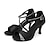 Недорогие Обувь для латиноамериканских танцев-Жен. Обувь для латины Выступление Тренировочные На каблуках Кубинский каблук Черный Красный