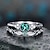 preiswerte Ringe-2St Bandring Ring For Damen Abiball Verabredung Strass Aleación Vintage-Stil