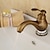 billige Klassisk-håndvask vandhane - klassisk antik messing centersæt enkeltgrebs et hulbadshaner