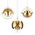 cheap Globe Design-LED Pendant Light Brass Indoor Multi-Lite Pendant, Small LED Chandelier Adjustable Modern for Home Livingroom Lighting