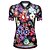 cheap Women&#039;s Cycling Clothing-WOSAWE Women&#039;s Short Sleeve Cycling Jersey Black Floral Botanical Bike Jersey Top Breathable Moisture Wicking Reflective Strips Sports Mesh 100% Polyester Mountain Bike MTB Road Bike Cycling Clothing