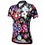 cheap Women&#039;s Cycling Clothing-WOSAWE Women&#039;s Short Sleeve Cycling Jersey Black Floral Botanical Bike Jersey Top Breathable Moisture Wicking Reflective Strips Sports Mesh 100% Polyester Mountain Bike MTB Road Bike Cycling Clothing