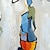 halpa Ihmisiä kuvaavat taulut-Hang-Painted öljymaalaus Maalattu Neliö Abstrakti Ihmiset Klassinen Moderni Ilman Inner Frame  (ei kehystä)