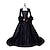 cheap Historical &amp; Vintage Costumes-Floral Style Rococo Victorian Renaissance Christmas flare Dress Party Costume Masquerade Prom Dress Floor Length Princess Women&#039;s Toile Ball Gown Square Neck Christmas Halloween Party / Evening