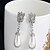baratos Conjuntos de Jóias-Women&#039;s Drop Earrings Pendant Necklace Bridal Jewelry Sets Classic Pear Stylish Classic Imitation Pearl Silver Plated Earrings Jewelry White For Wedding Party 1 set / Y Necklace