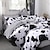 cheap Home &amp; Garden-Cow Print Home Bedding Duvet Cover Sets Soft Microfiber For Kids Teens Adults Bedroom Abstract 1 Duvet Cover + 1/2 Pillowcase Shams