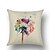 cheap Floral &amp; Plants Style-Cushion Cover 1PC Soft Decorative Square Throw Pillow Cover Cushion Case Pillowcase for Sofa Bedroom  Superior Quality Mashine Washable Pack of 1 Faux Linen Cushion for Sofa Couch Bed Chair