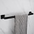 cheap Bathroom Accessory Set-Bathroom Accessory Set Include Towel Bar/Robe Hook/Toilet Paper Holder/Toilet Brush Holder Set New Design Glasses and Stainless Steel Material  Wall Mounted Matte Black 4pcs
