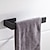 abordables Toalleros de barra-toallero, toallero de pared de acero inoxidable, toallero de estilo moderno de 21 cm (negro/níquel cepillado/cromo)