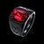 levne Prsteny-Band Ring Rubínová 3D Červená Titanová ocel Titan Drahocenný Vintage Punk Rokové 1ks 8 9 10 / Pánské