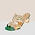 cheap Women&#039;s Sandals-Women&#039;s Sandals Glitter Crystal Sequined Jeweled Block Heel Sandals Rhinestone Block Heel Open Toe Vintage Party &amp; Evening PU Loafer Summer Solid Colored Green Black Royal Blue