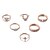 voordelige Ring-Vrouw Knokkelring Synthetische Opaal Retro Goud Gesimuleerde diamant Legering MOON Hart Ster Eenvoudig Vintage Koreaans 6pcs 7 / Dames / Ring Set