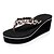 cheap Women&#039;s Slippers &amp; Flip-Flops-Women&#039;s Slippers &amp; Flip-Flops Home Daily Solid Colored Summer Wedge Heel Casual Minimalism Walking PU Leopard Black Gold