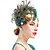 preiswerte Historische &amp; Vintage-Kostüme-Charleston 1920s Vintage The Great Gatsby Flapper Headband Women&#039;s Feather Costume Green Vintage Cosplay Festival