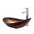 Недорогие Раковины-чаши-раковина для ванной комнаты / смеситель для ванной комнаты / монтажное кольцо для ванной комнаты Contemporary - прямоугольная раковина из закаленного стекла