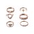 voordelige Ring-Vrouw Knokkelring Synthetische Opaal Retro Goud Gesimuleerde diamant Legering MOON Hart Ster Eenvoudig Vintage Koreaans 6pcs 7 / Dames / Ring Set