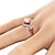 お買い得  指輪-1個 バンドリング 指輪 For 女性用 クリスタル ピンク 贈り物 祭り 銅 ローズゴールドめっき イミテーションダイヤモンド ビンテージ フラワー / ナックリリング