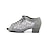 cheap Latin Shoes-Women&#039;s Latin Shoes Practice Trainning Dance Shoes Line Dance Performance Training Practice Embroidery Heel Lace Tulle Solid Color Thick Heel Peep Toe Lace-up Adults&#039; Dark-Gray Black