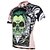 cheap Women&#039;s Cycling Clothing-ILPALADINO Men&#039;s Short Sleeve Cycling Jersey Summer Polyester Green Skull Bike Jersey Top Mountain Bike MTB Road Bike Cycling Ultraviolet Resistant Quick Dry Breathable Sports Clothing Apparel