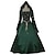 Χαμηλού Κόστους Ιστορικές &amp; Vintage Στολές-Πριγκίπισσα Μαρία Αντωνιέτα Floral στυλ Ροκοκό Βικτοριανό Αναγέννησης Φορέματα χορού Φορέματα Κοστούμι πάρτι Χορός μεταμφιεσμένων Γυναικεία Δαντέλα Στολές Πράσινο Πεπαλαιωμένο Μεταμφίεση