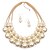 halpa Korusetit-Women&#039;s Necklace Earrings Layered Ball Stylish Oversized Imitation Pearl Earrings Jewelry Gold / White / Red For Daily 1 set