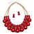 halpa Korusetit-Women&#039;s Necklace Earrings Layered Ball Stylish Oversized Imitation Pearl Earrings Jewelry Gold / White / Red For Daily 1 set