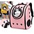 abordables Sacs de transport et de voyage-Chat Chien Sac à dos de voyage Carrier Bag Porte-capsule astronaute Portable Respirable Couleur Pleine Conception de bulles de capsule spatiale Cuir Noir Jaune Rose